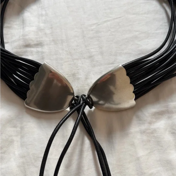 Isabel Marant Black Belt with Silver Details - Picture 4 of 8